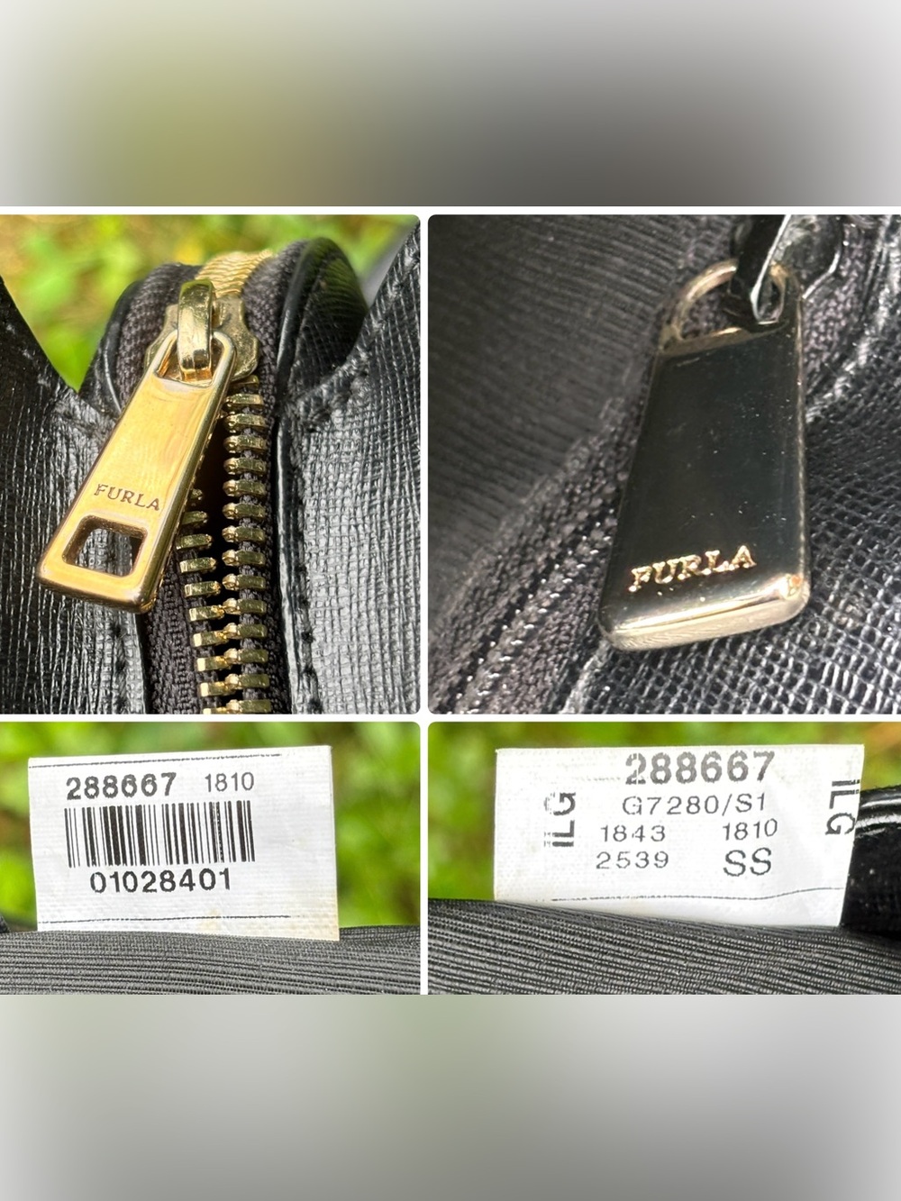 Furla Black Leather Satchel Handbag EUC - Picture 16 of 16